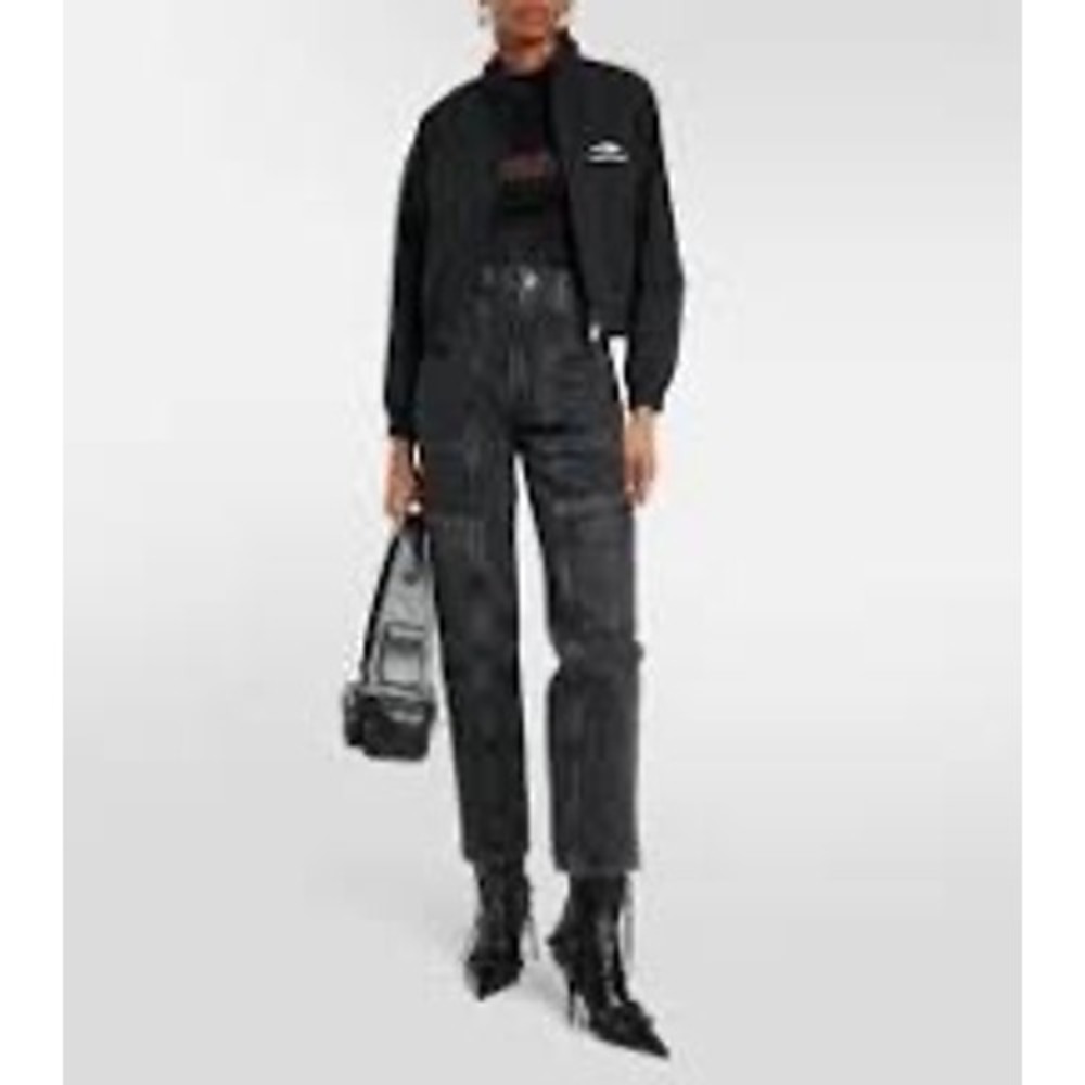 AGOLDE Cooper Cargo Utility Straight Leg Jeans in Washed Black Grey Size 25